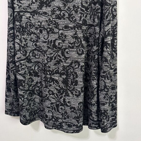 Chicos Weekends Lavish Lace Cowl Neck Knit Tunic 3 Size XL Long Sleeve Cozy - Picture 9 of 11